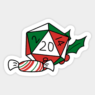 Christmas d20 Sticker